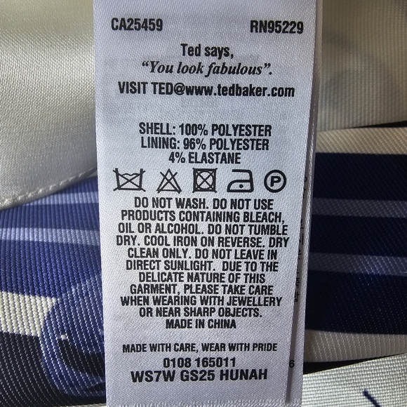 BNWT Ted Baker London Persian  Blue  Full Skirt - Picture 15 of 16